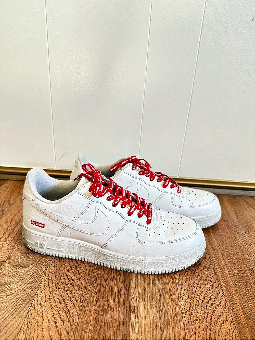 Nike Air Force 1 Low Supreme White & Red US 11